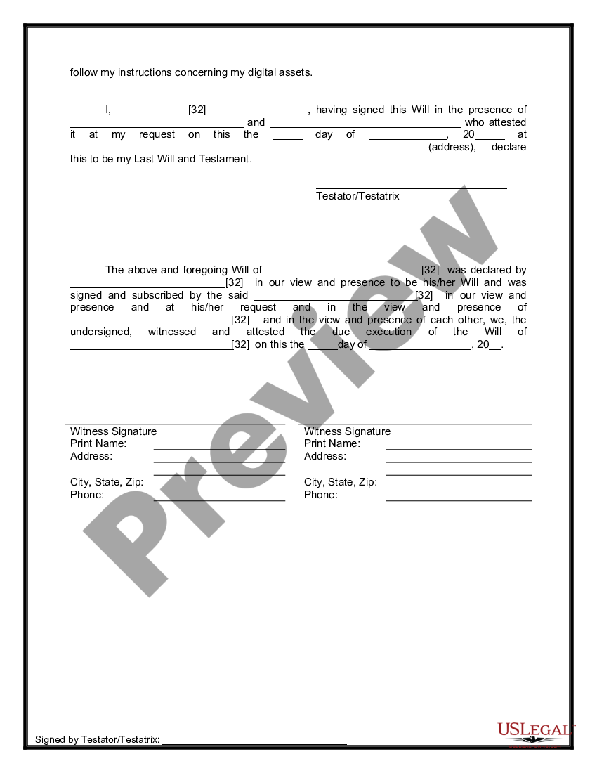 page 8 Mutual Wills containing Last Will and Testaments for Unmarried Persons living together with No Children preview