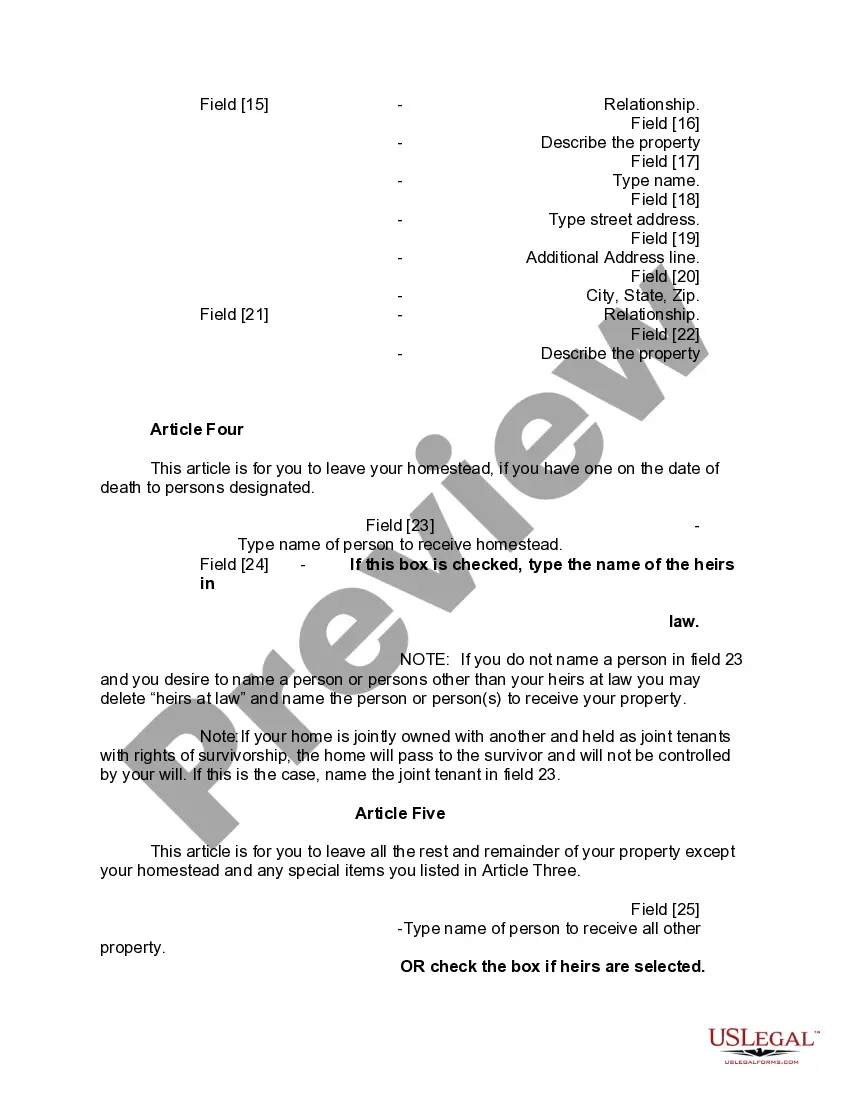 Preview Mutual Wills containing Last Will and Testaments for Man and Woman living together not Married with No Children