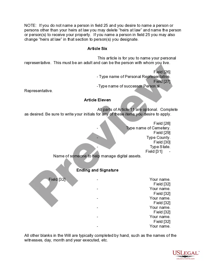 Preview Mutual Wills containing Last Will and Testaments for Man and Woman living together not Married with No Children