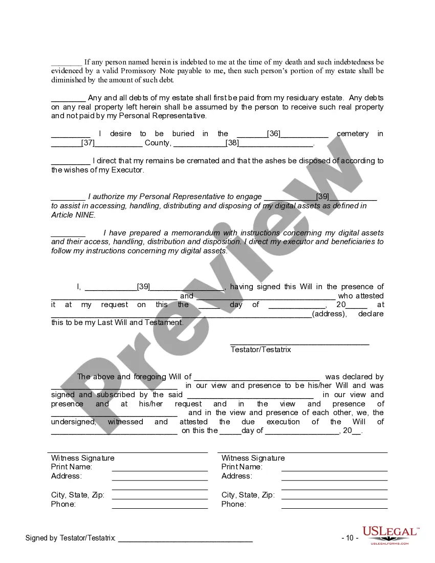 Preview Mutual Wills Package of Last Wills and Testaments for Man and Woman living together not Married with Adult Children