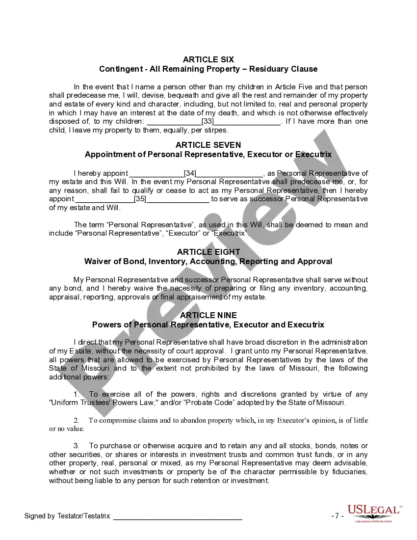 Preview Mutual Wills Package of Last Wills and Testaments for Man and Woman living together not Married with Adult Children