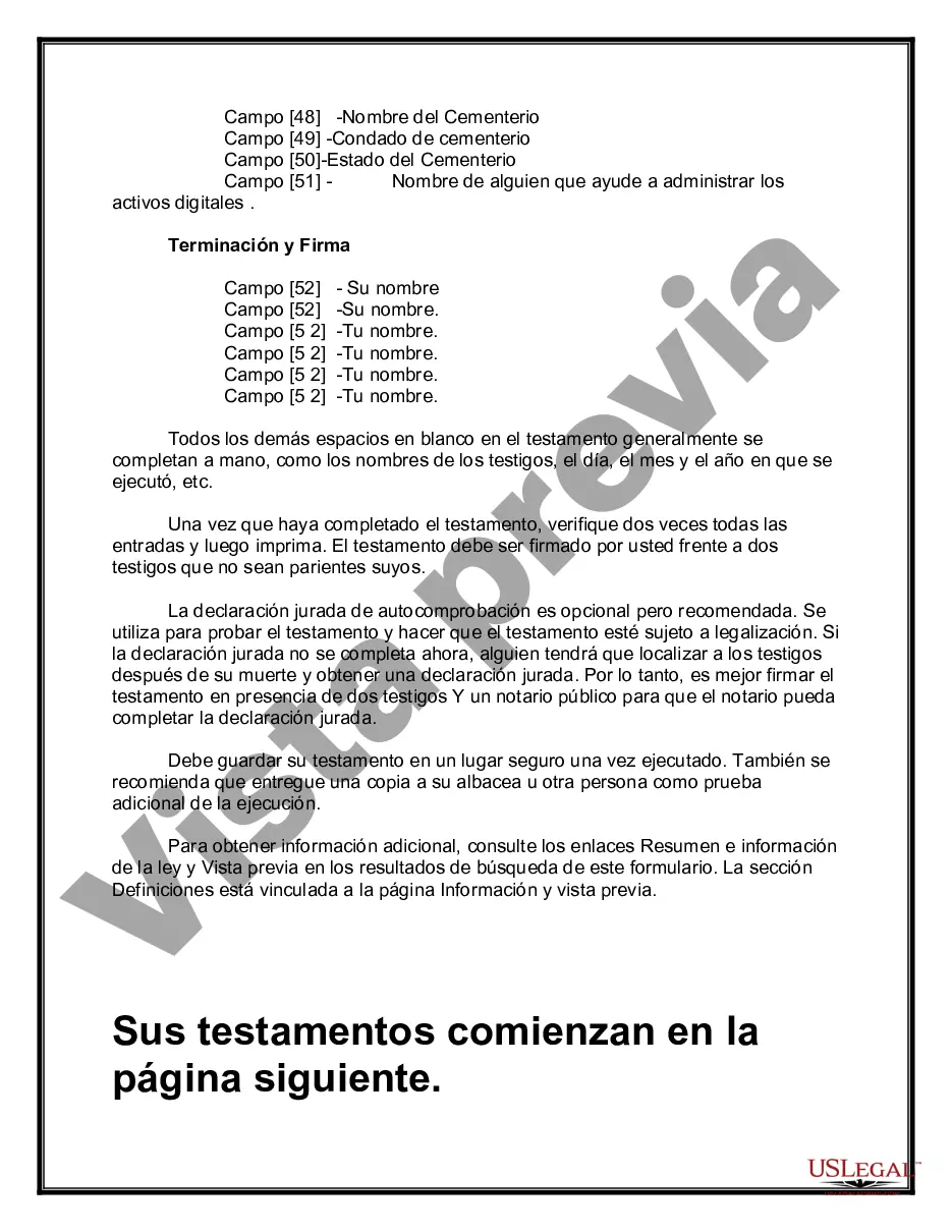Preview Testamentos Mutuos o Últimas Voluntades y Testamentos para Personas Solteras que conviven con Hijos Menores