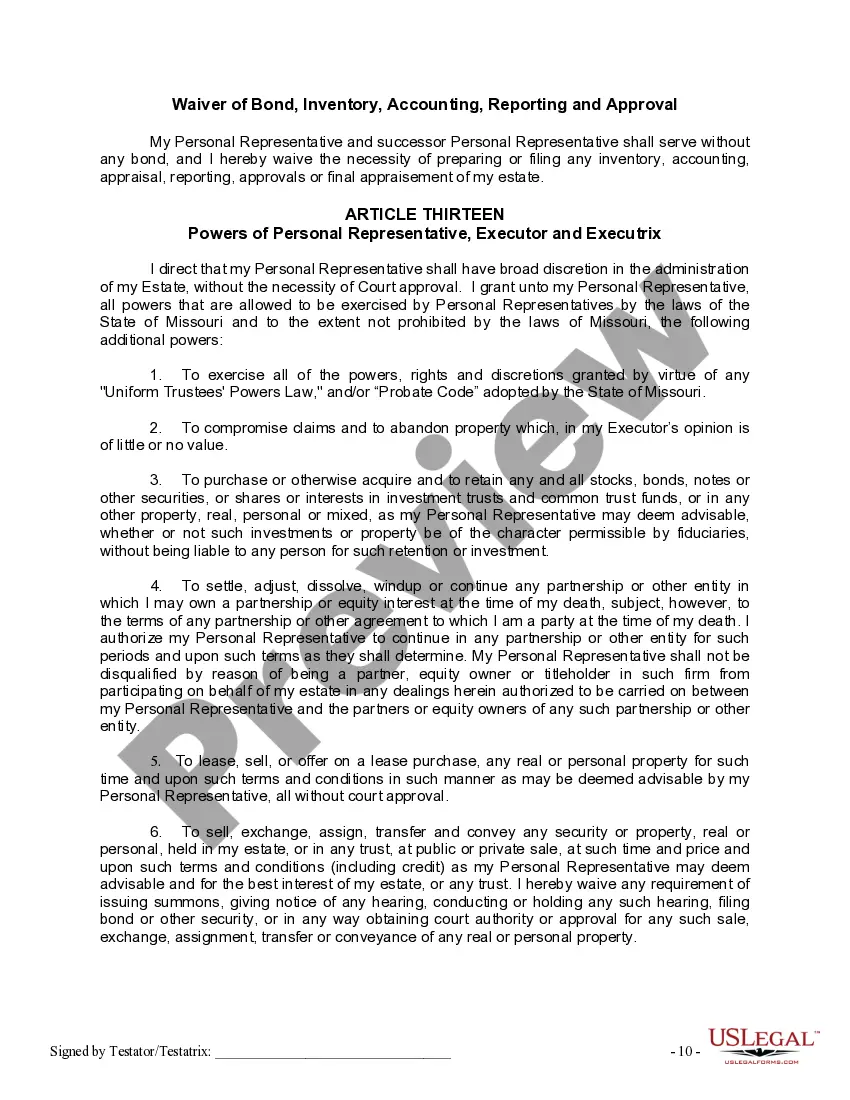 Preview Mutual Wills or Last Will and Testaments for Man and Woman living together, not Married with Minor Children