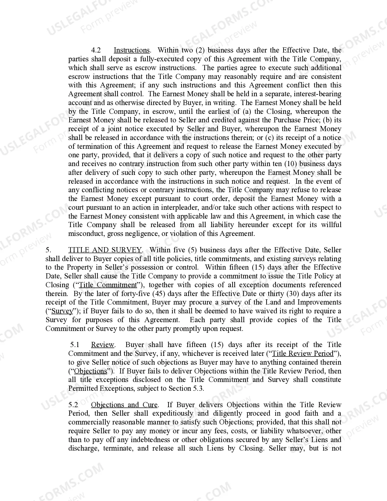 Preview Real Estate Purchase and Sale Agreement