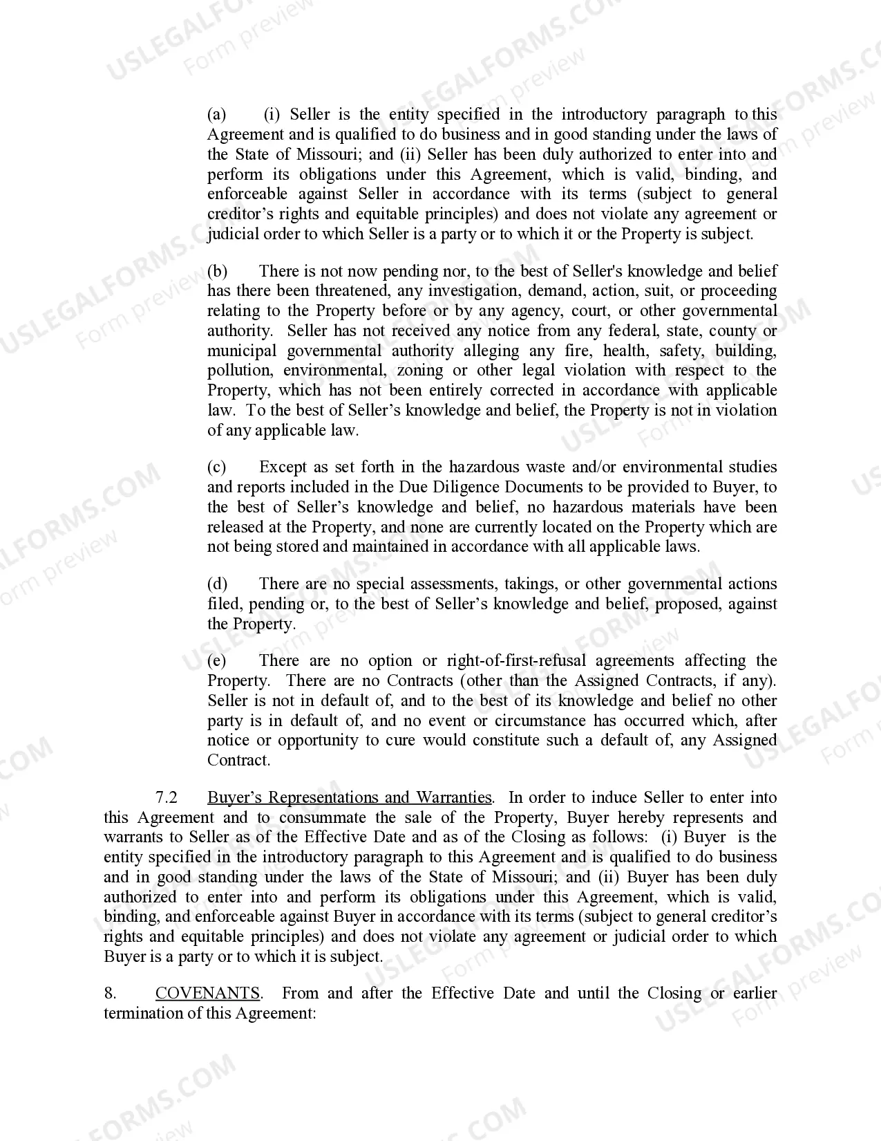 Preview Real Estate Purchase and Sale Agreement