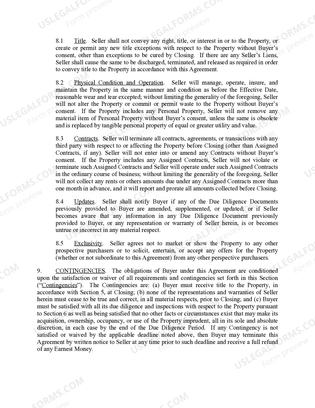 Preview Real Estate Purchase and Sale Agreement