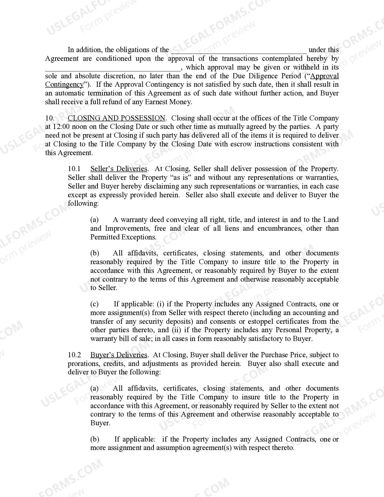 Preview Real Estate Purchase and Sale Agreement