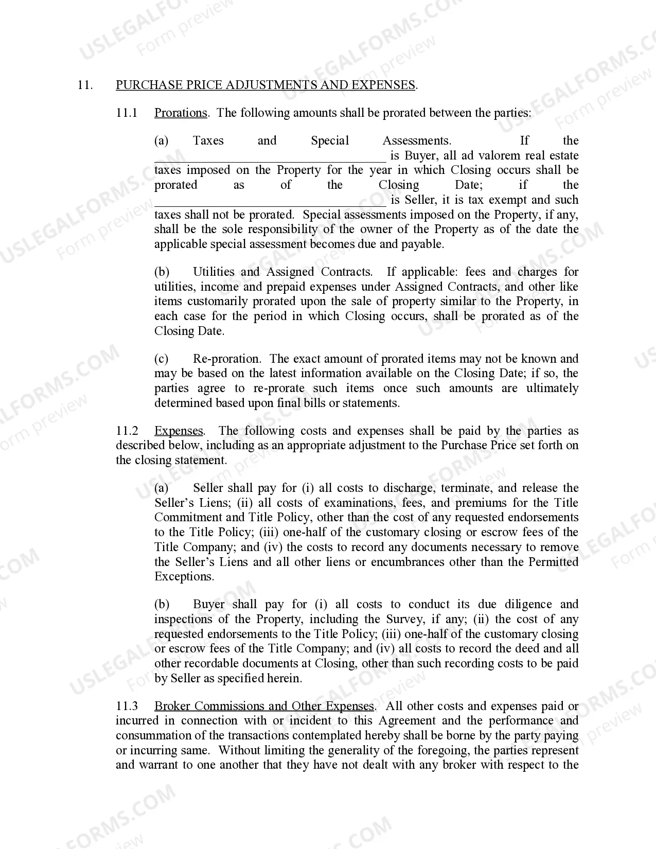 Preview Real Estate Purchase and Sale Agreement