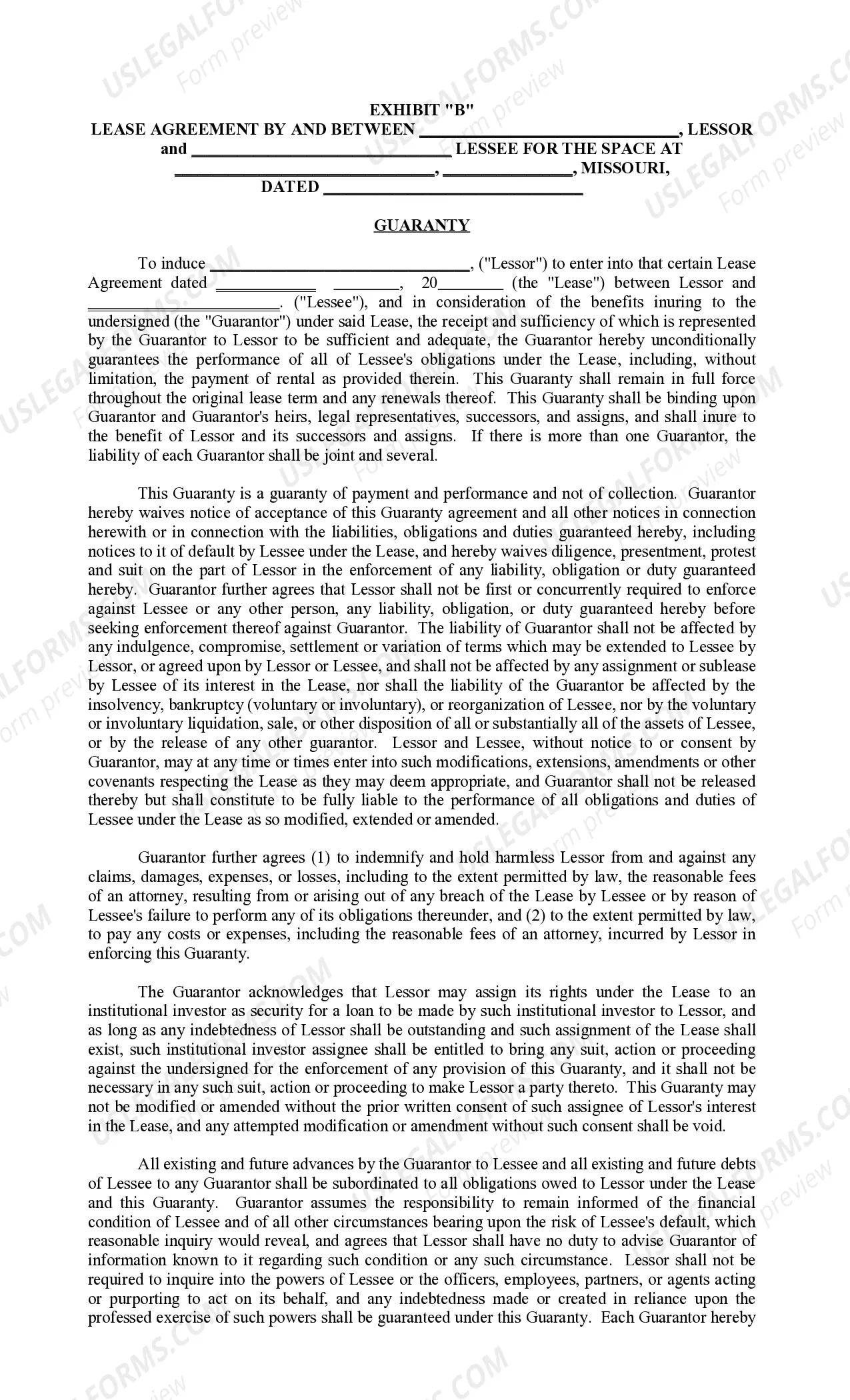 Preview Commercial Lease