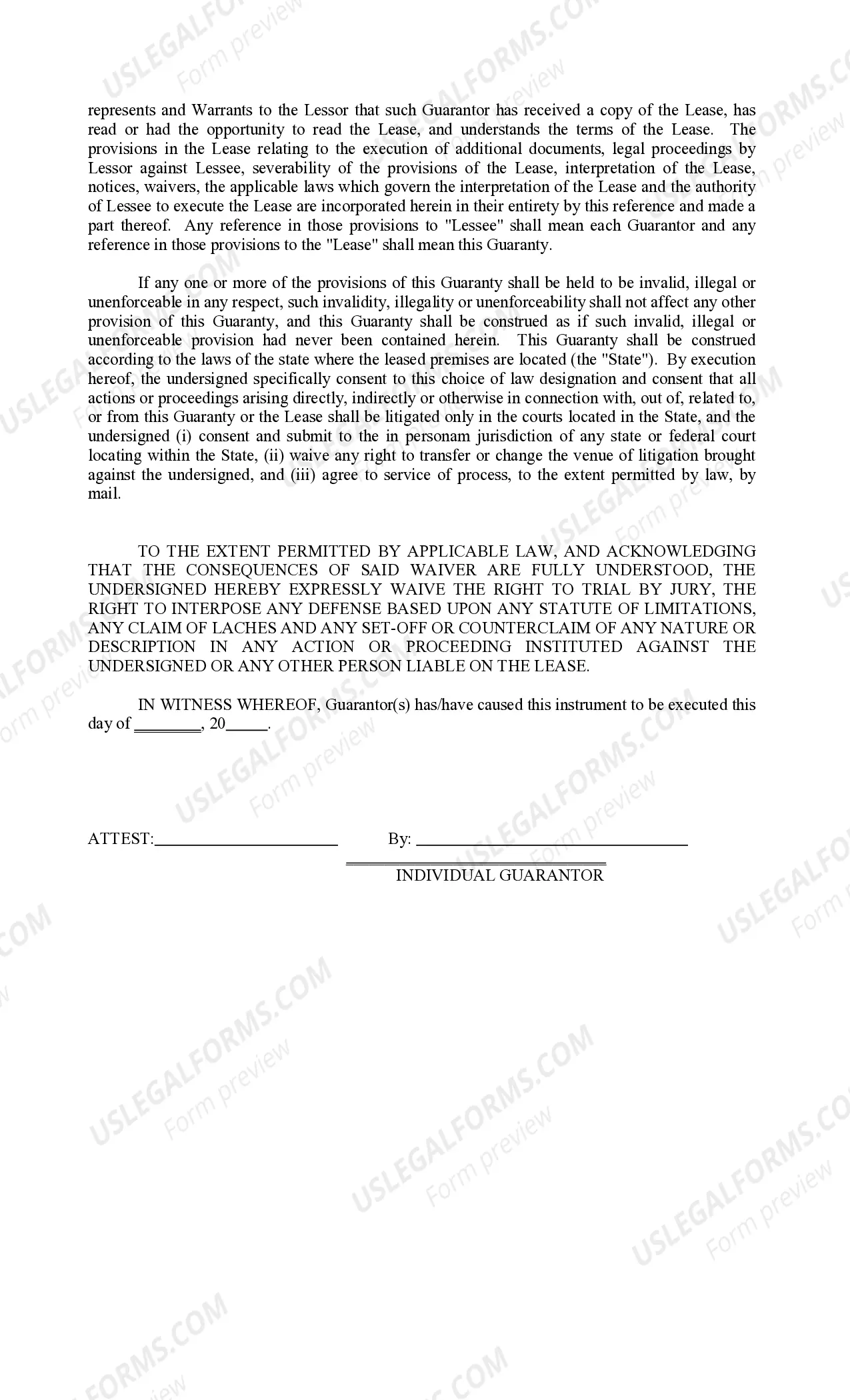 Preview Commercial Lease