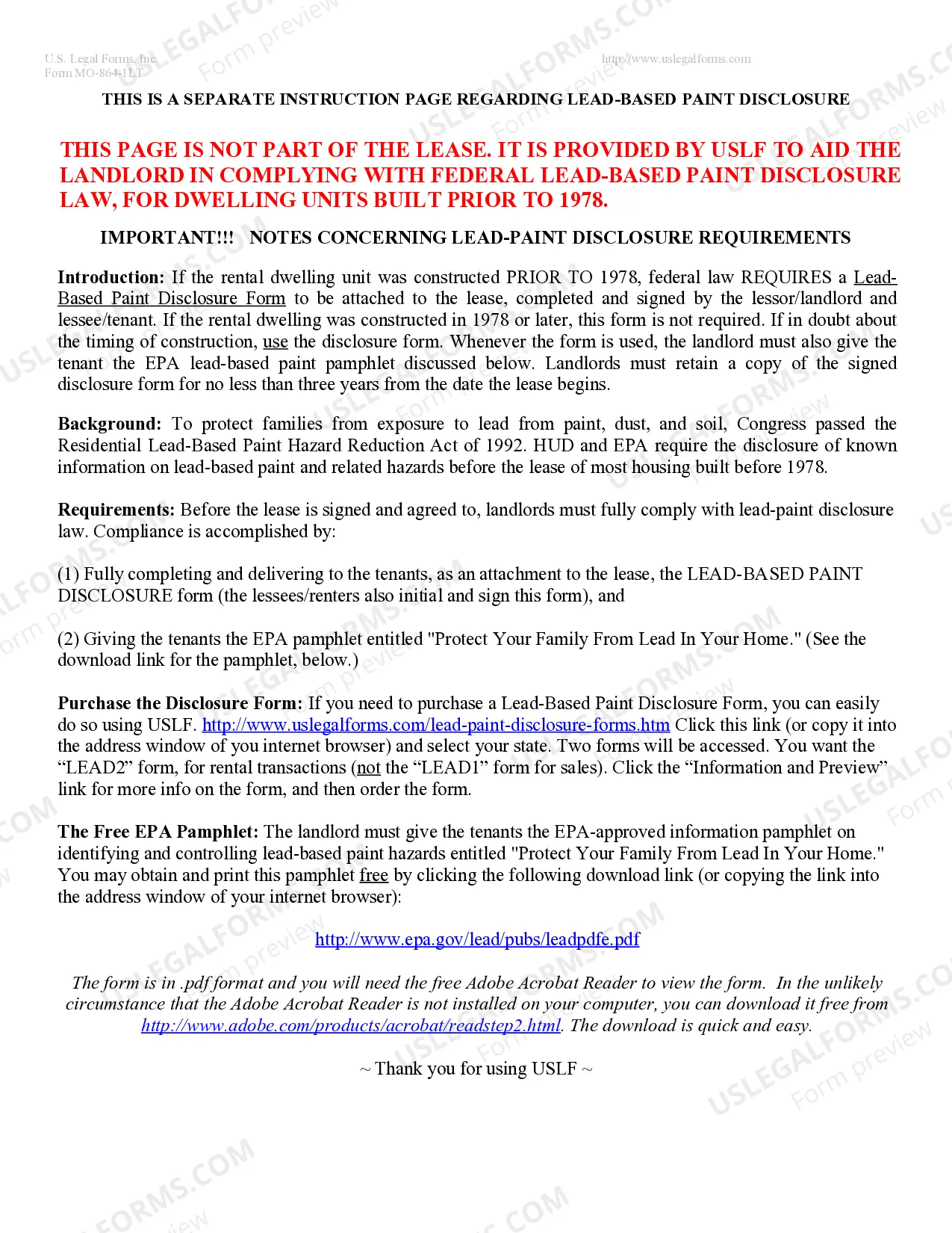 Preview Residential Lease or Rental Agreement for Month to Month