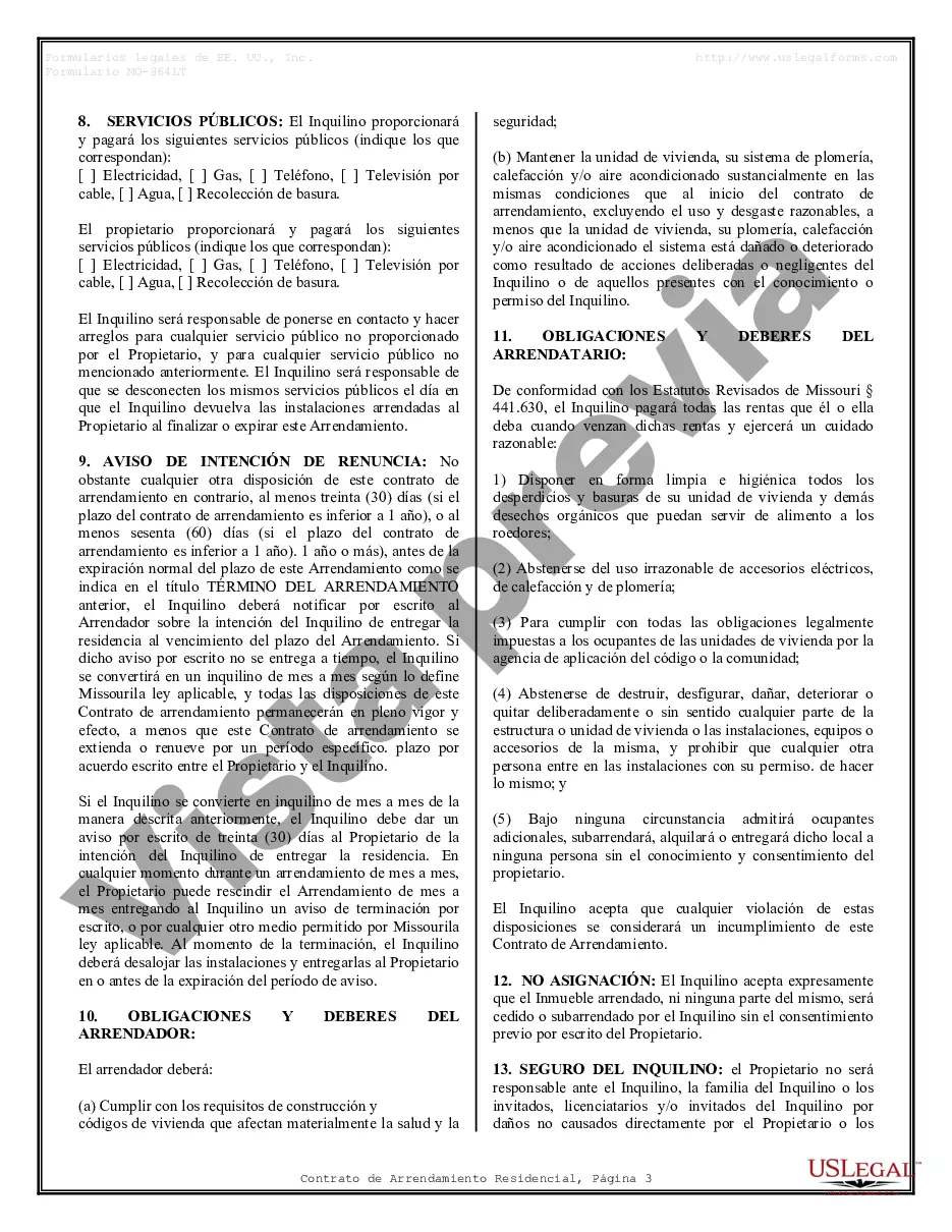 Preview Contrato de arrendamiento de alquiler residencial