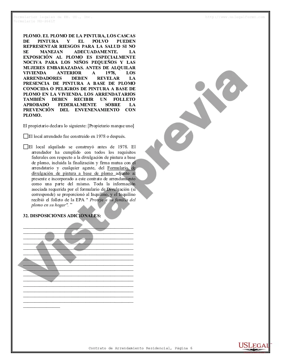 Preview Contrato de arrendamiento de alquiler residencial