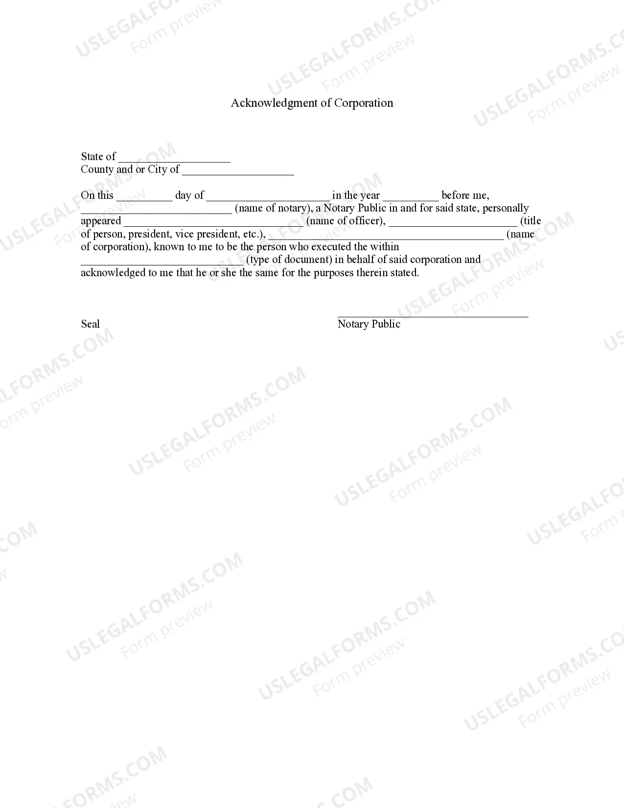 Preview Bill of Sale without Warranty by Corporate Seller