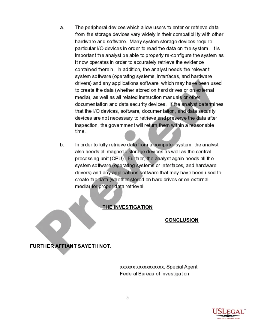 Preview Affidavit in Support of Search Warrant - Copyright