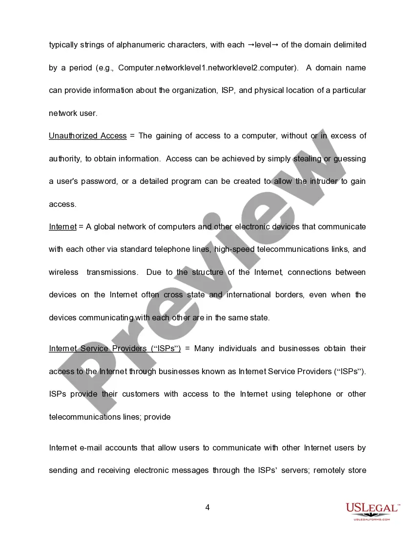 Preview Affidavit in Support of Search Warrant - Computer Intrusion