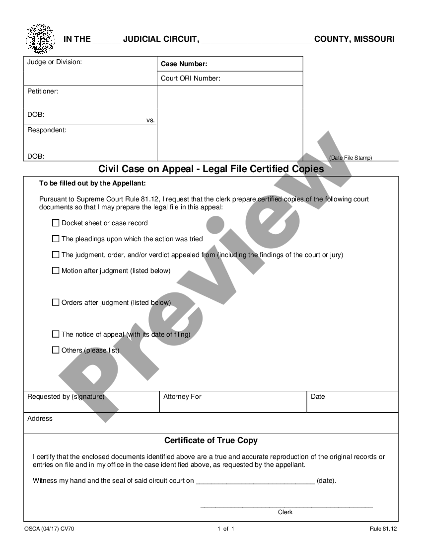 Missouri Civil Case On Appeal Legal File Certified Copies Show Me missouri-civil-case-on-appeal-legal-file-certified-copies-show-me