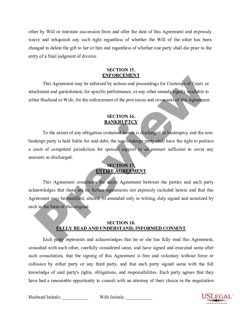 Separation Agreement Missouri With Child Template US Legal Forms