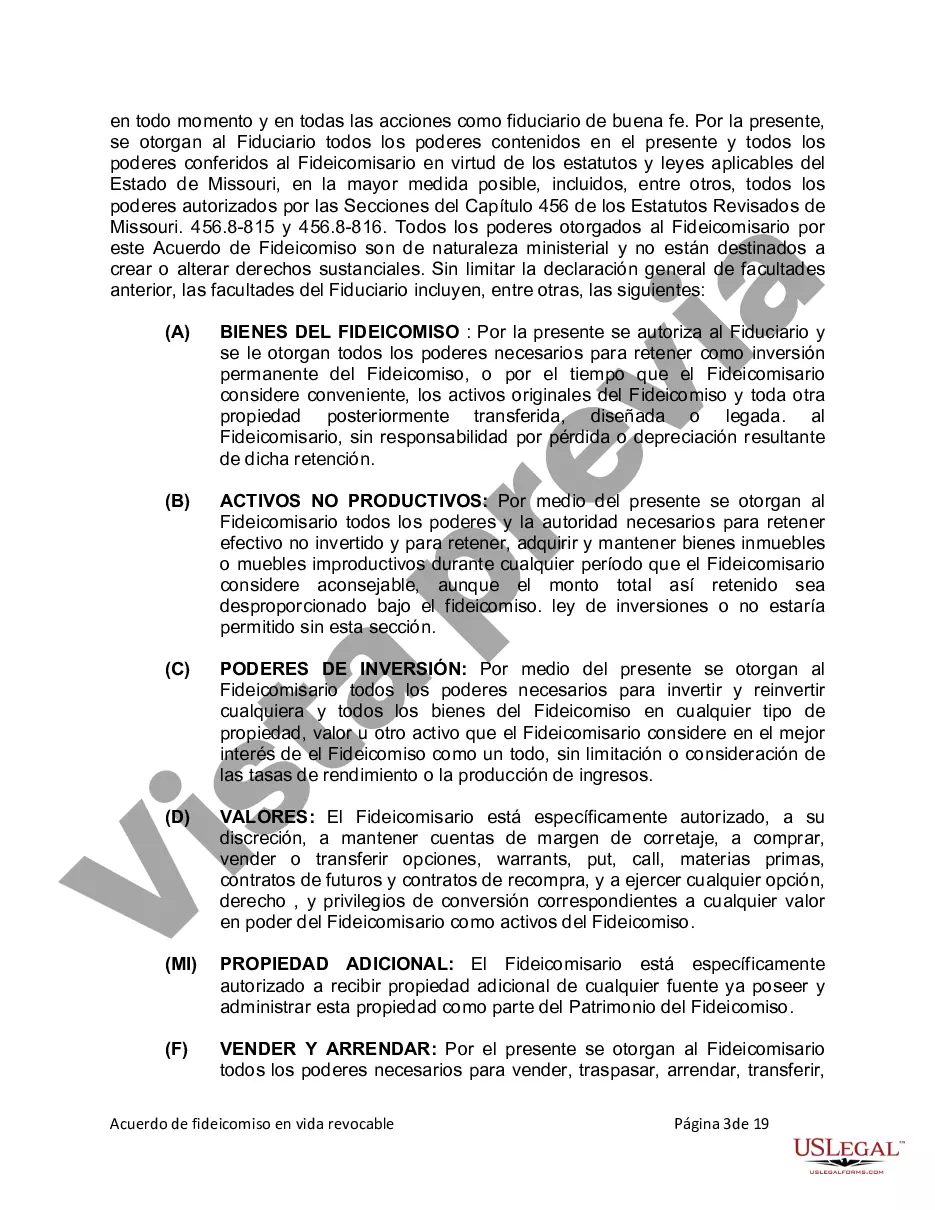 Preview Fideicomiso en vida para esposo y esposa sin hijos