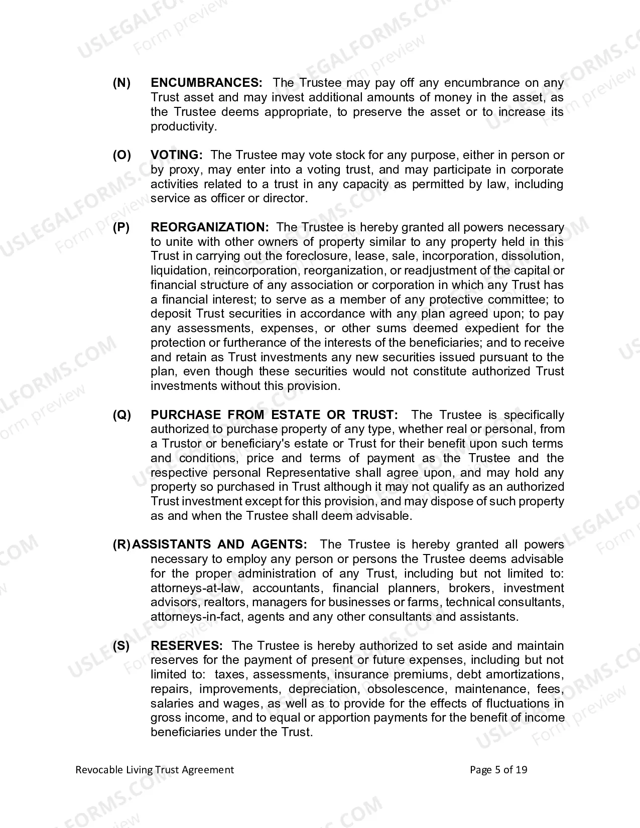 Preview Revocable Living Trust for Husband and Wife with No Children