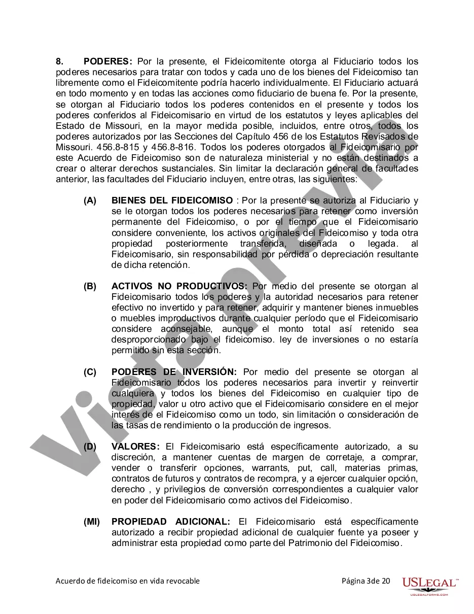 Preview Fideicomiso en Vida para Individuos Solteros, Divorciados o Viudos (o Viudos) con Hijos