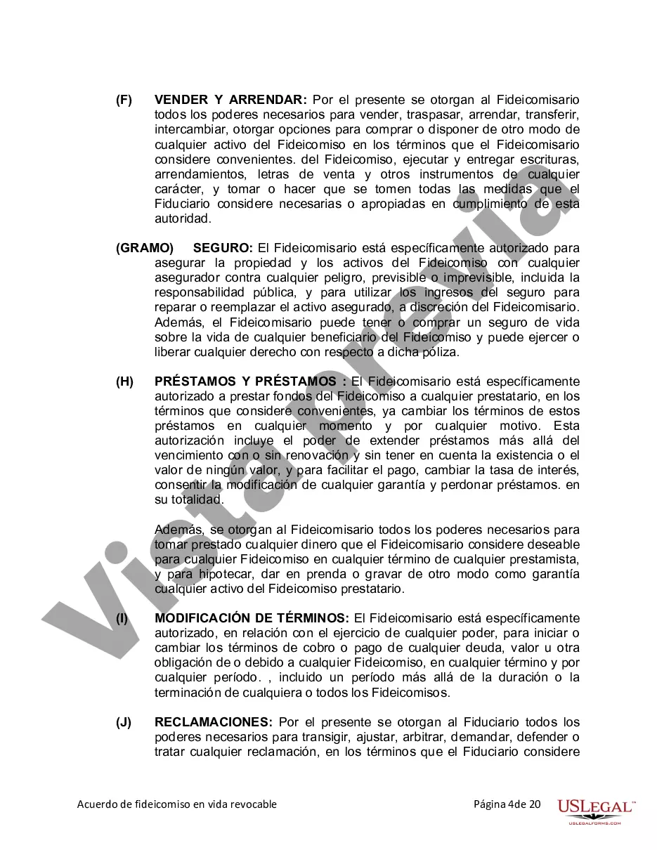Preview Fideicomiso en Vida para Individuos Solteros, Divorciados o Viudos (o Viudos) con Hijos