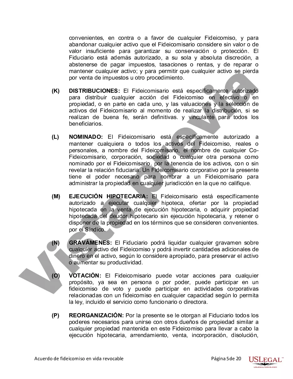 Preview Fideicomiso en Vida para Individuos Solteros, Divorciados o Viudos (o Viudos) con Hijos