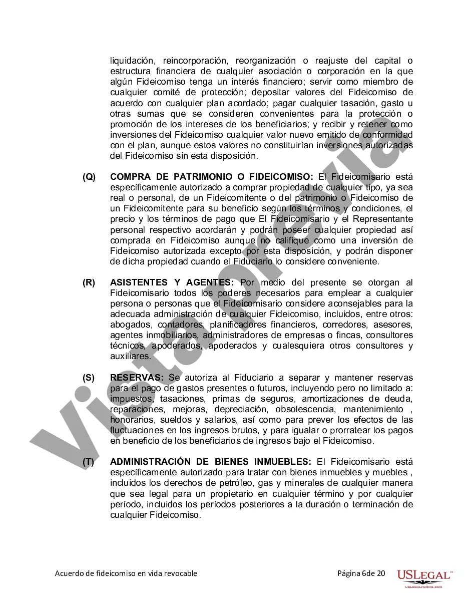 Preview Fideicomiso en Vida para Individuos Solteros, Divorciados o Viudos (o Viudos) con Hijos