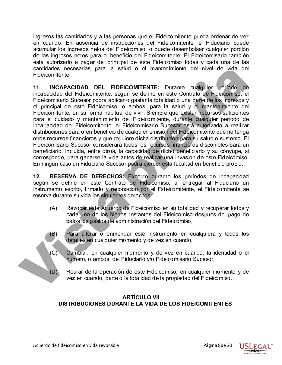 Preview Fideicomiso en Vida para Individuos Solteros, Divorciados o Viudos (o Viudos) con Hijos