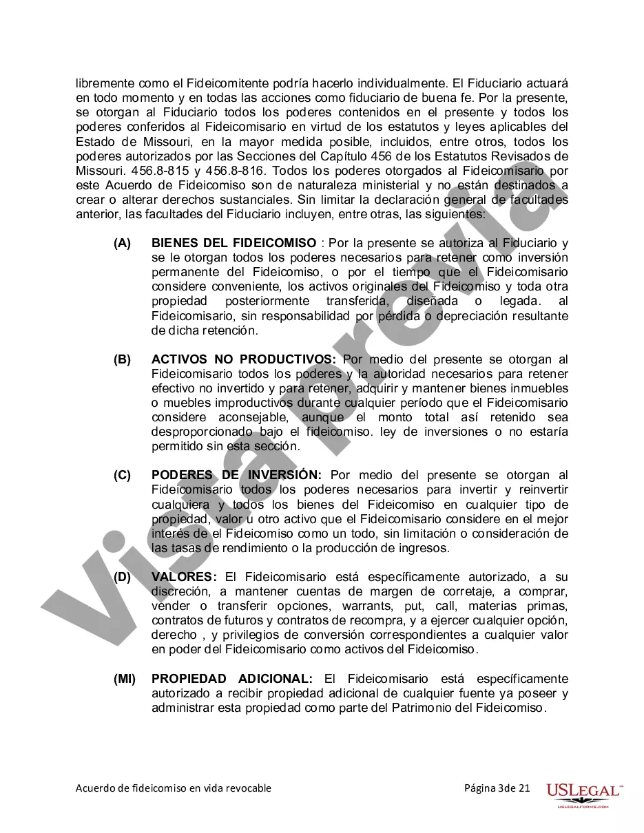 Preview Fideicomiso en vida para esposo y esposa con un hijo