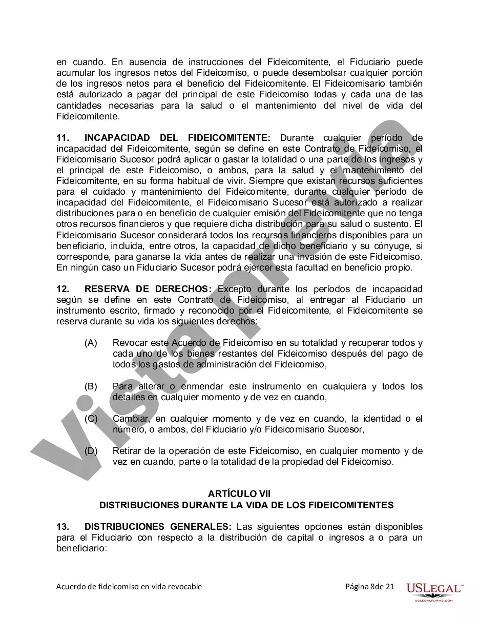 Preview Fideicomiso en vida para esposo y esposa con un hijo