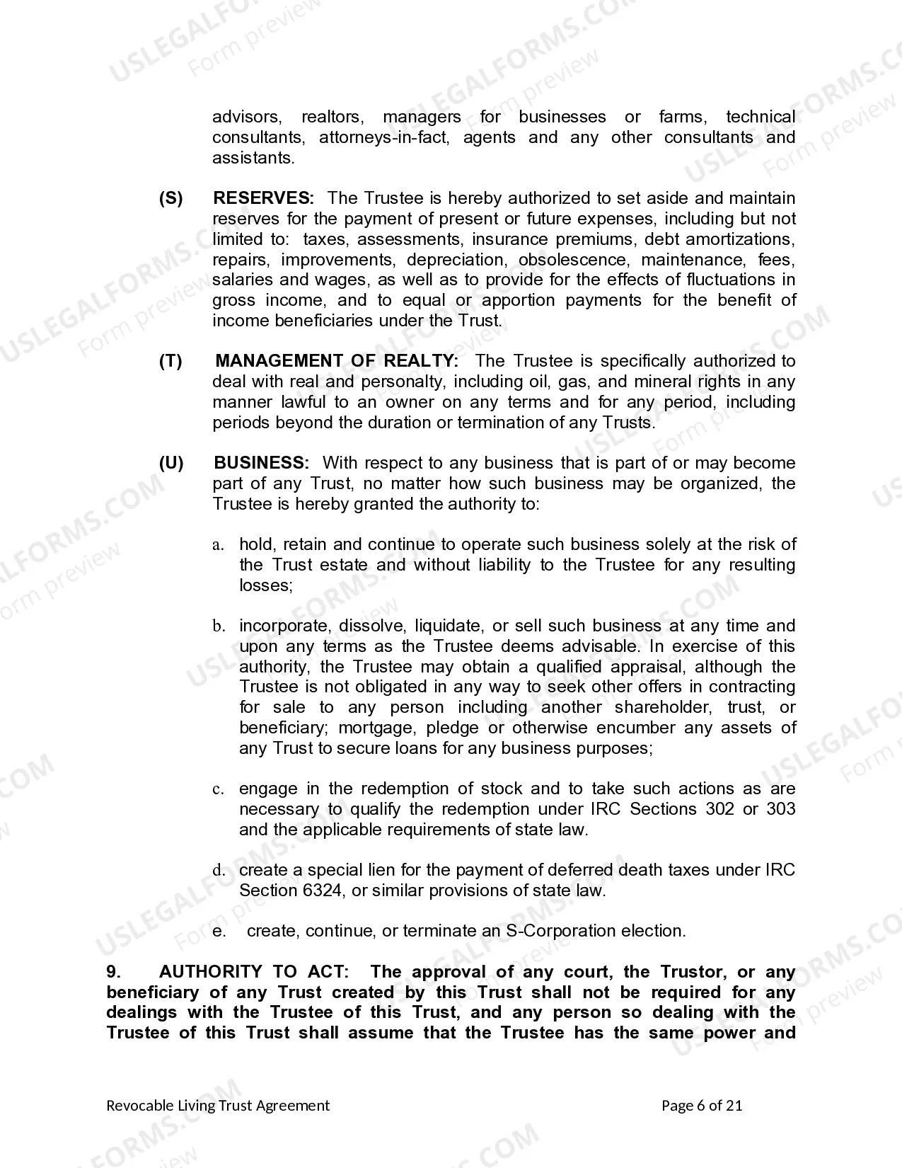 Preview Living Trust for Husband and Wife with Minor and or Adult Children