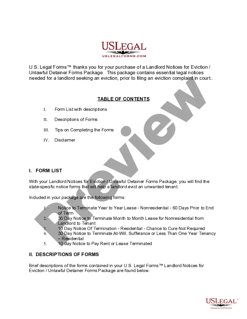 Get Missouri Landlord Notices for Eviction / Unlawful Detainer Forms Package Preview Missouri Landlord Notices for Eviction / Unlawful Detainer Forms Package