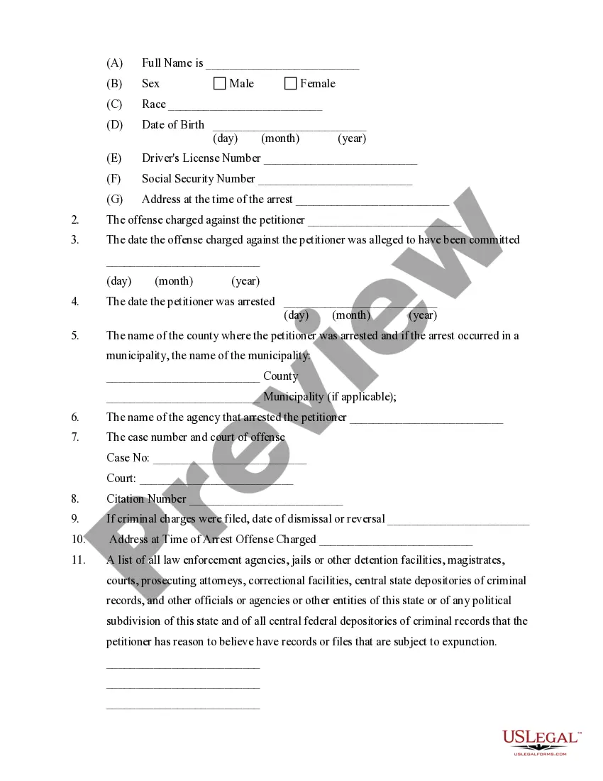 Preview Missouri Expungement Package