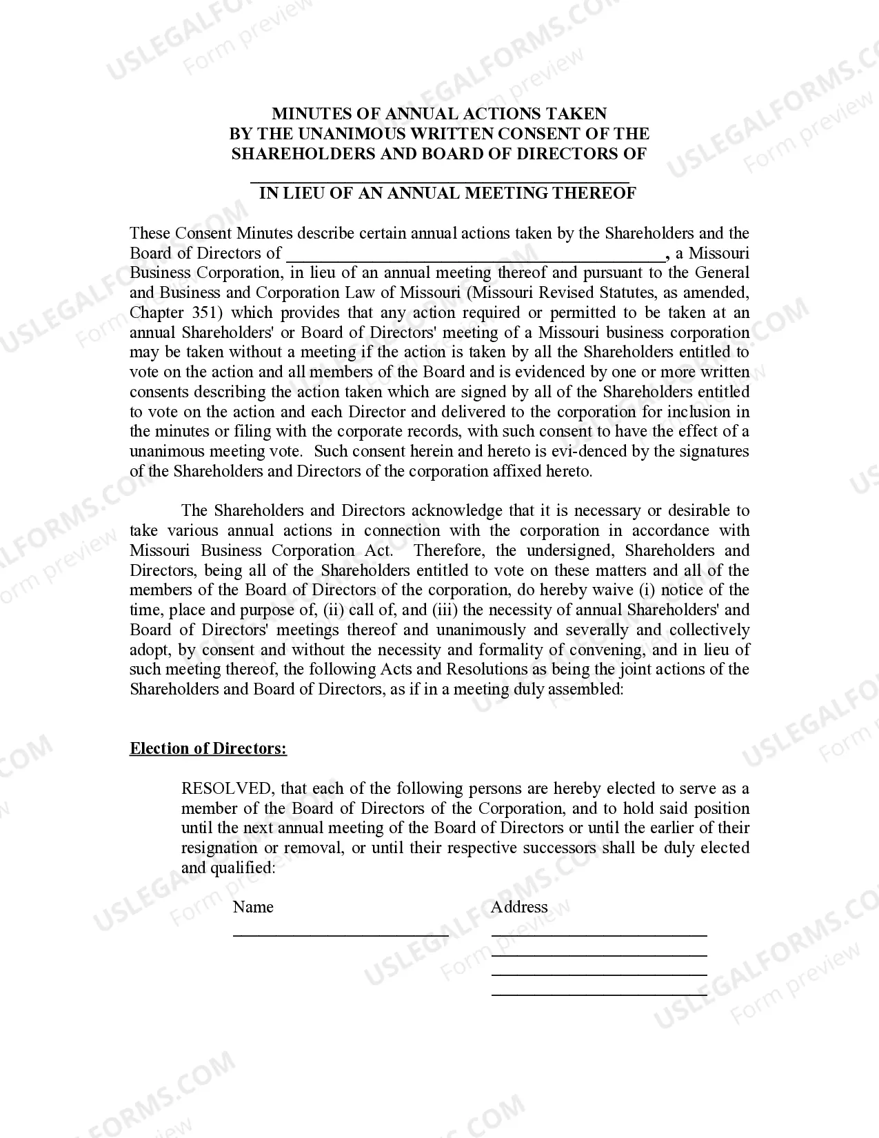 Preview Annual Minutes