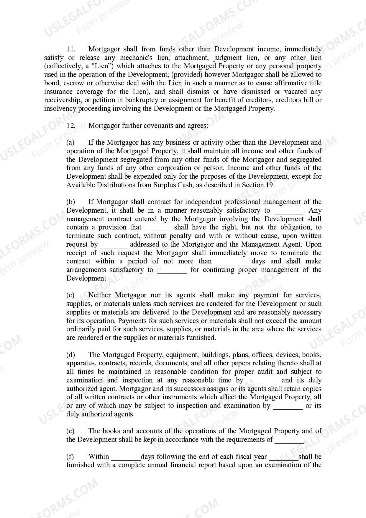 Preview Missouri Housing Development Commission Regulatory Agreement