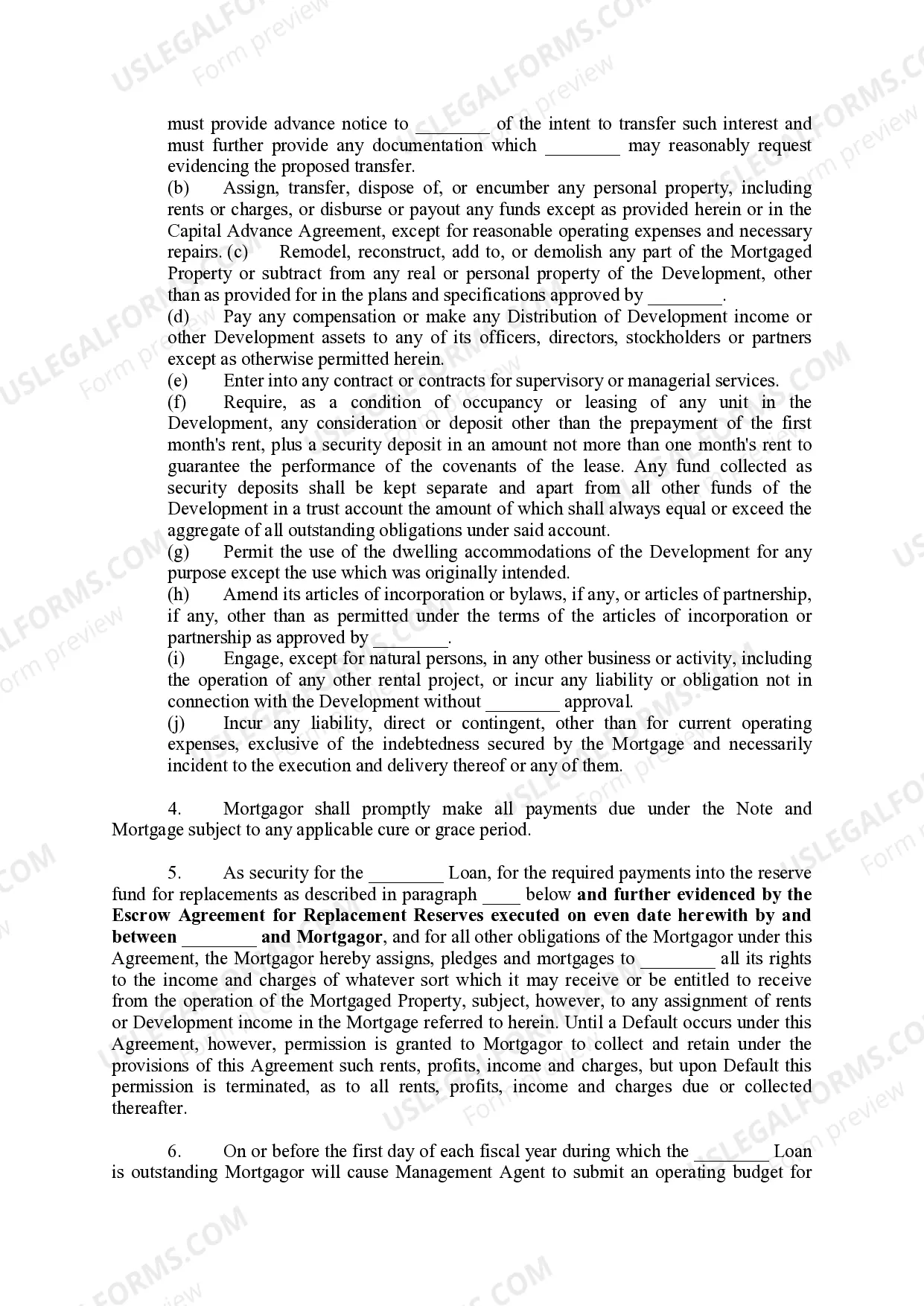 Preview Missouri Housing Development Commission Regulatory Agreement