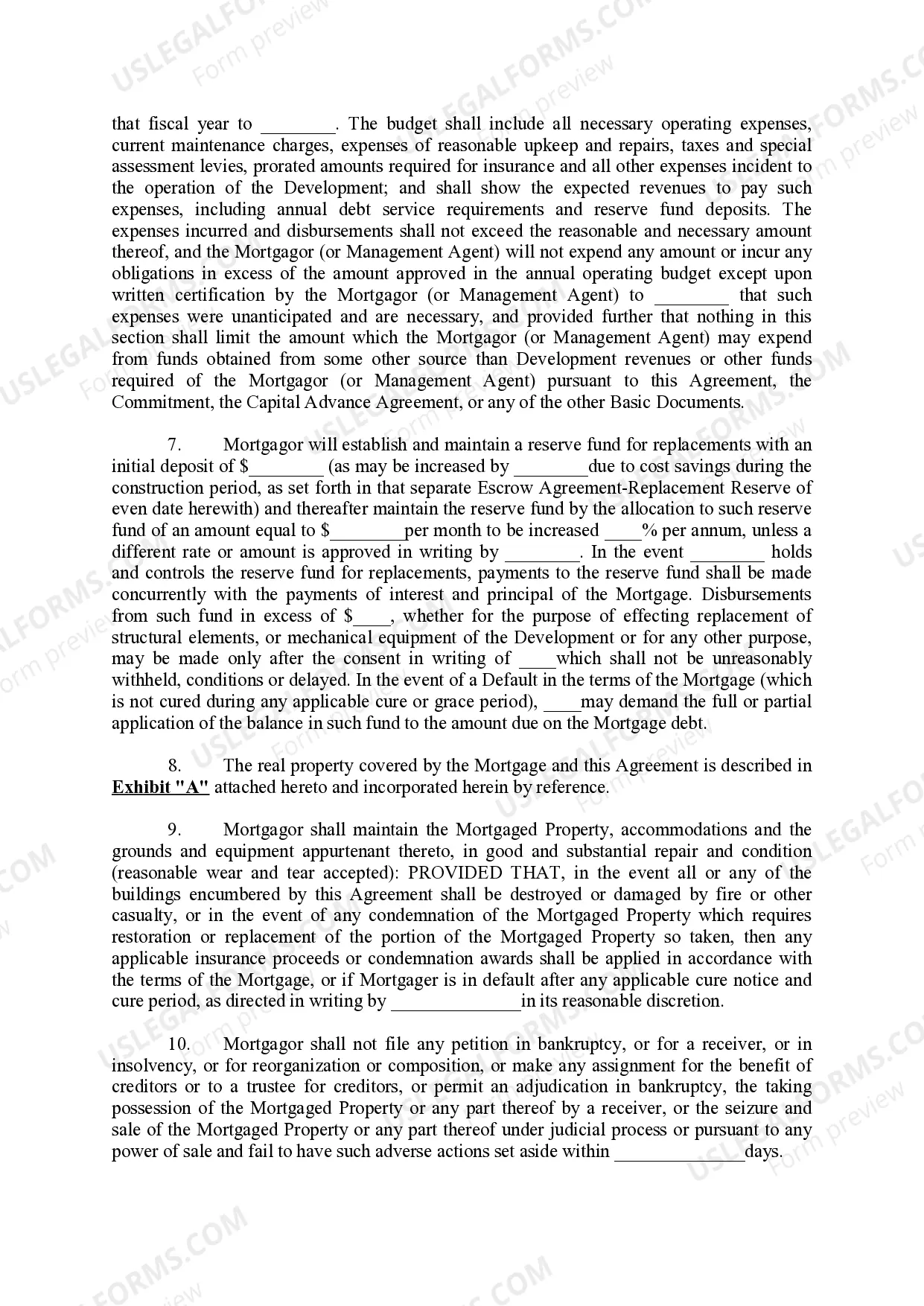 Preview Missouri Housing Development Commission Regulatory Agreement