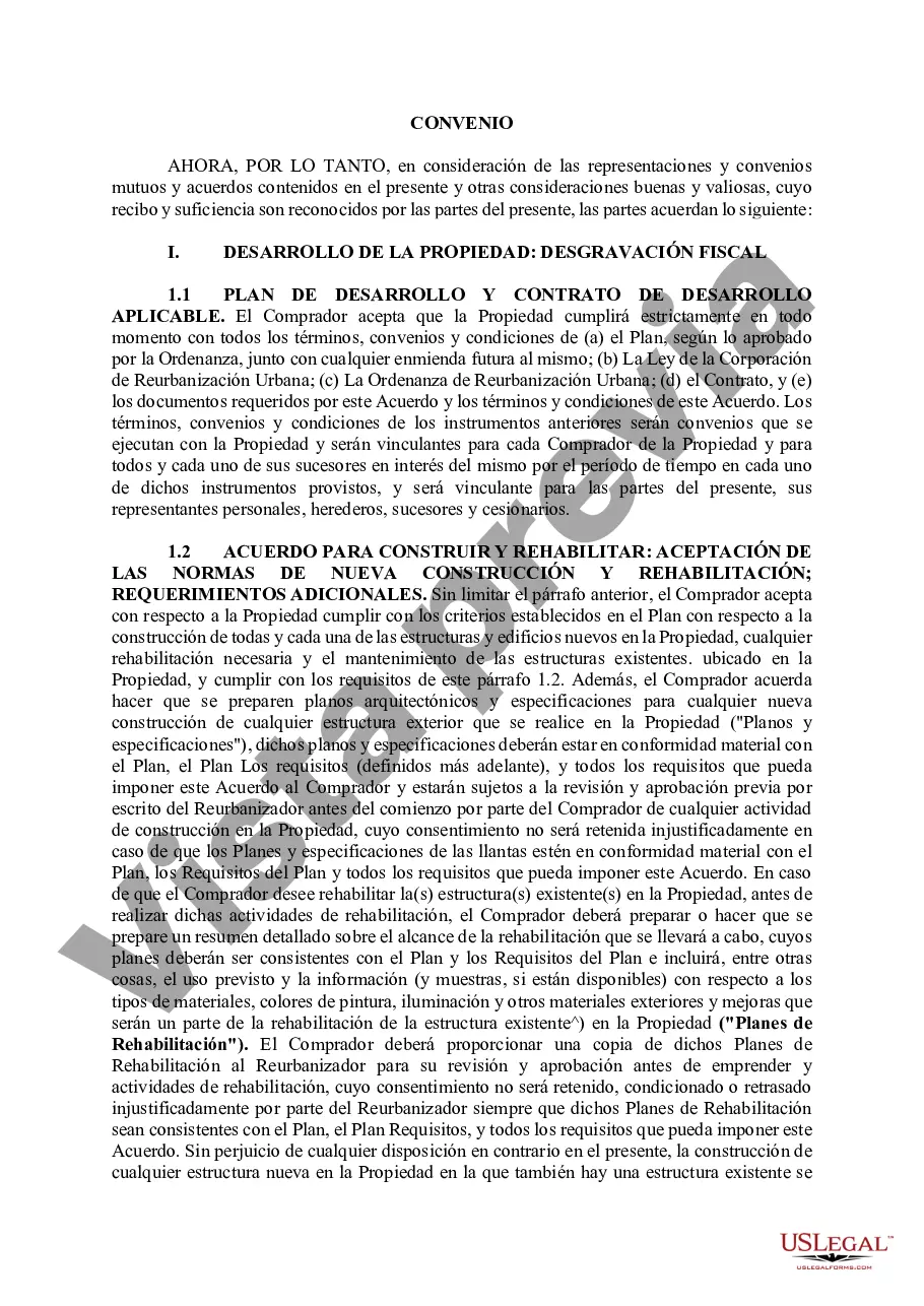 Preview Acuerdo de Desarrollo de Área de Parcela