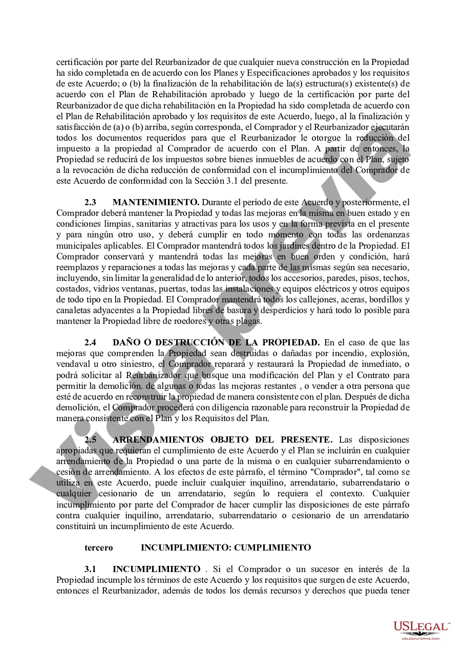 Preview Acuerdo de Desarrollo de Área de Parcela