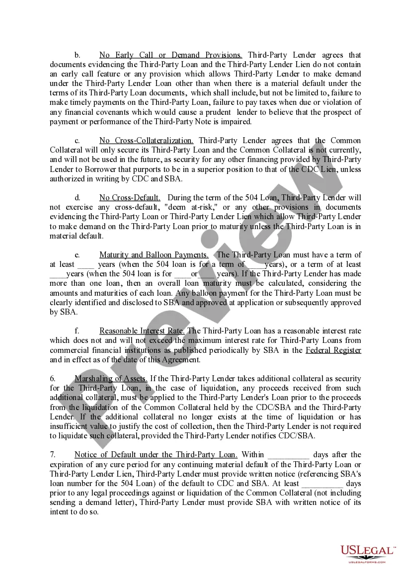 Preview Third Party Lender Agreement