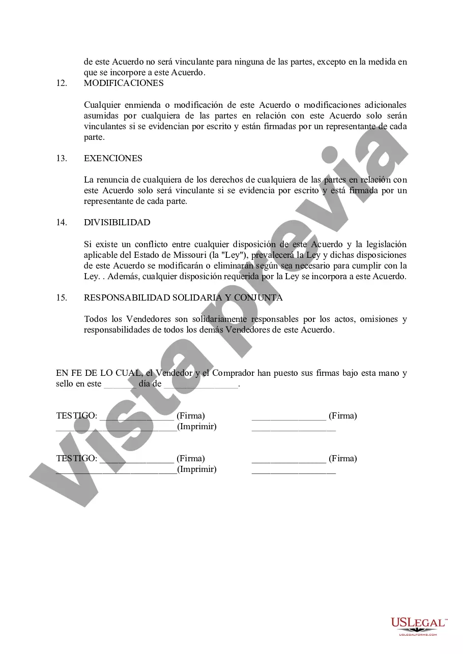 Preview Acuerdo de venta de terrenos no mejorados
