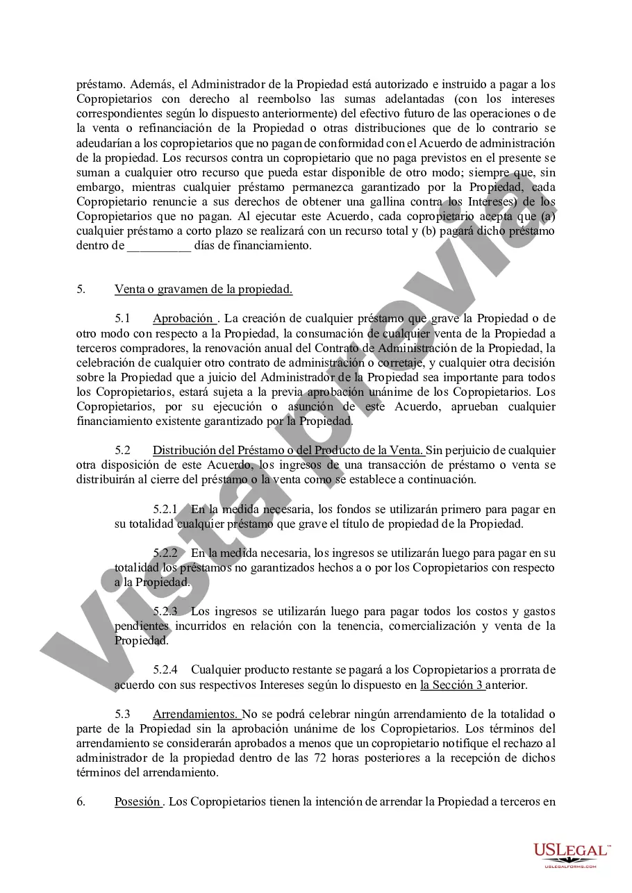 Preview Acuerdo de copropietarios