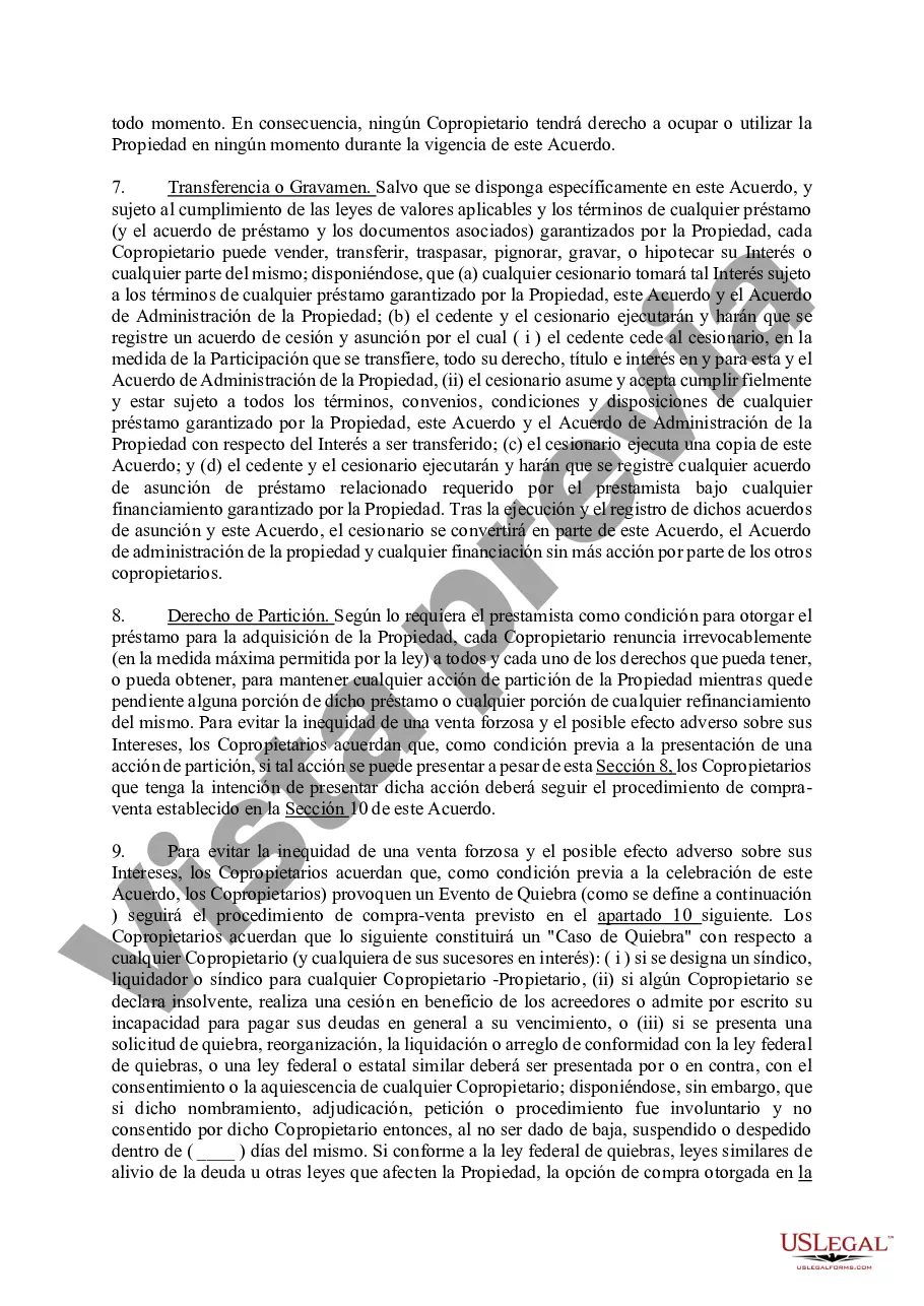 Preview Acuerdo de copropietarios