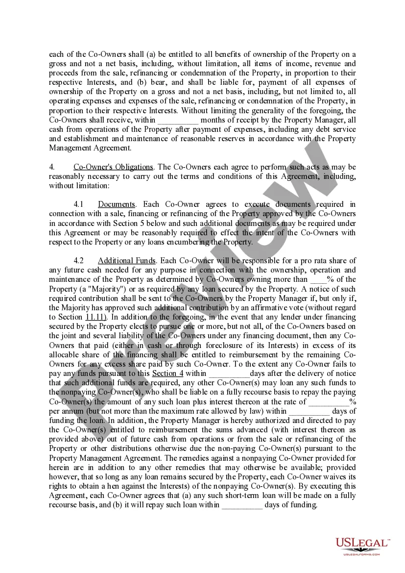 Preview Co-Owners Agreement