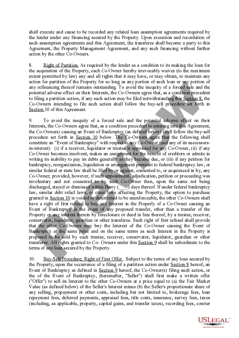 Preview Co-Owners Agreement