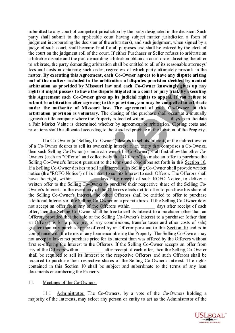 Preview Co-Owners Agreement