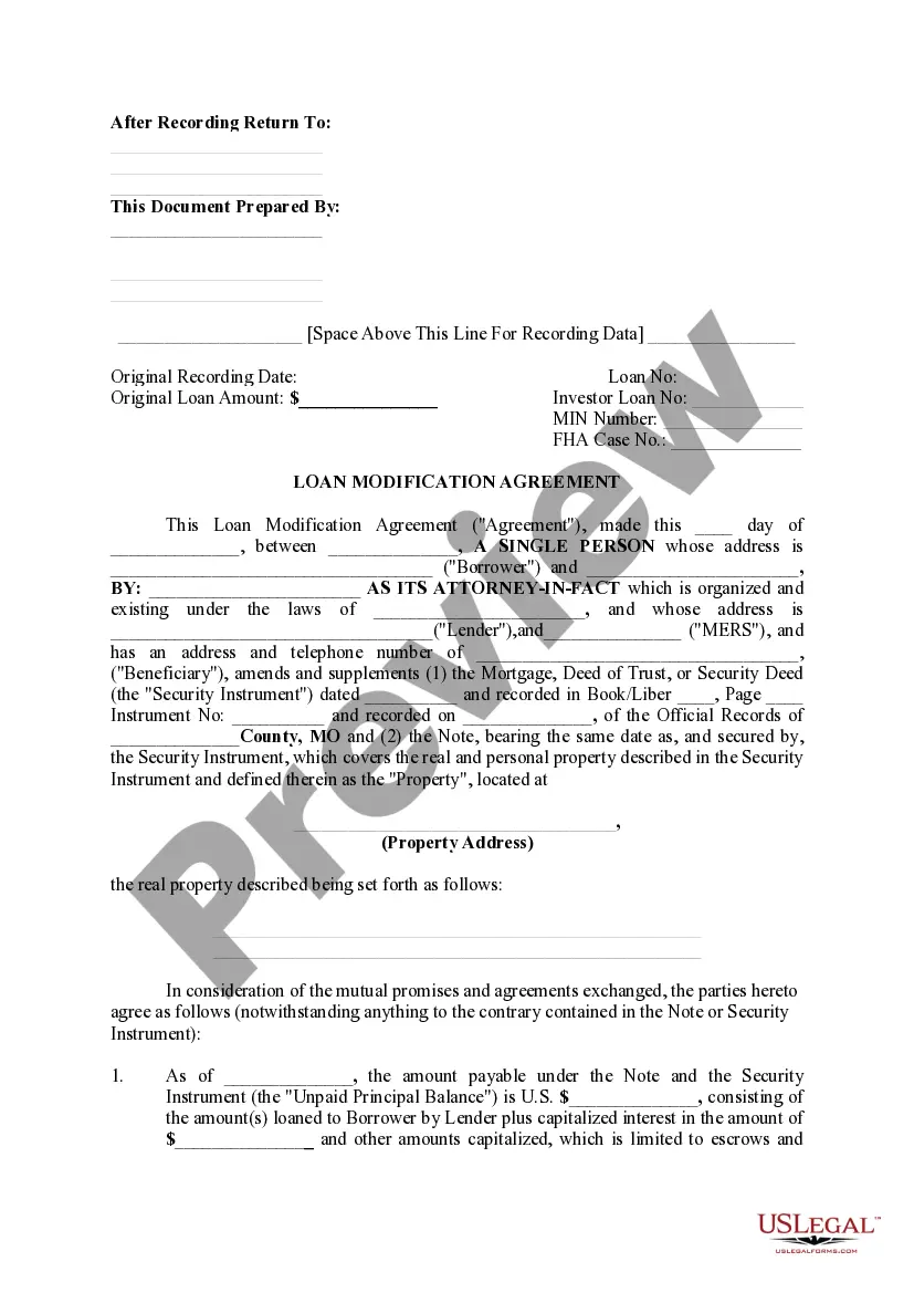 Preview Loan Modification Agreement