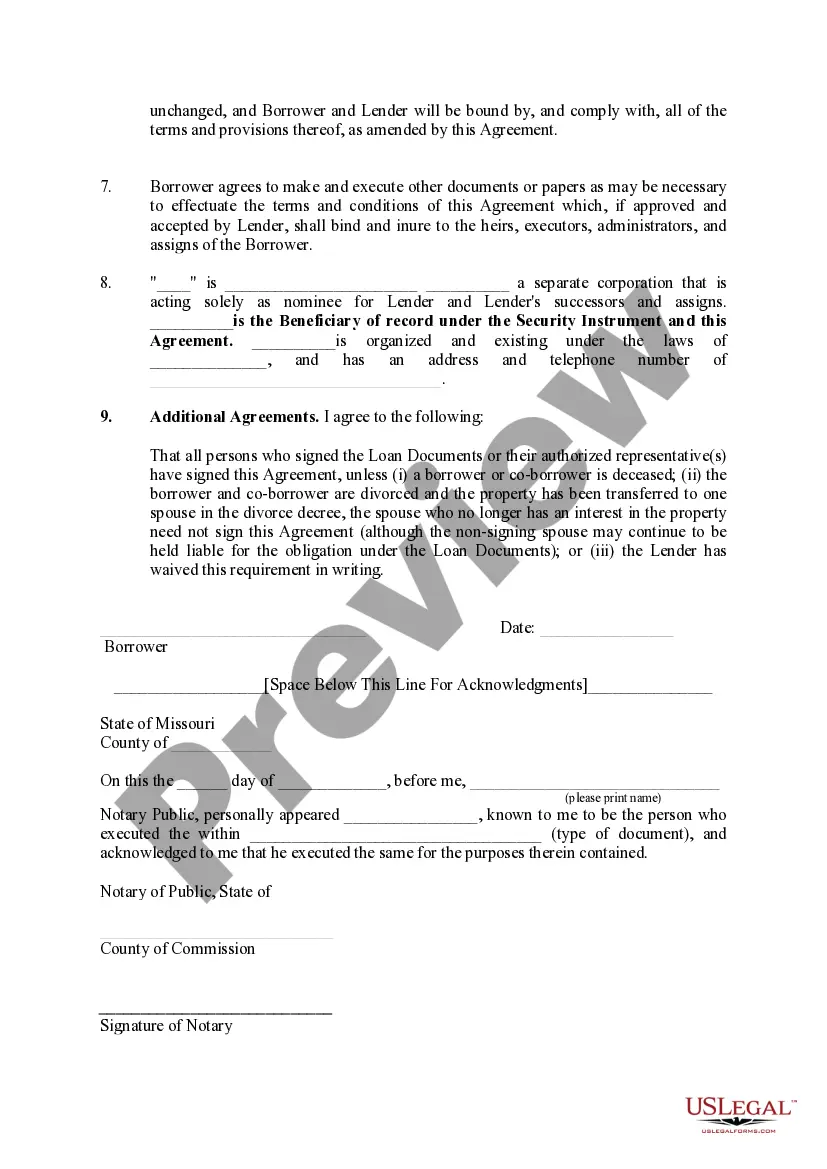 Preview Loan Modification Agreement