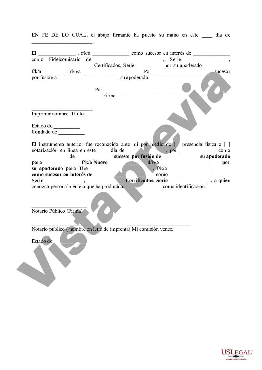 Preview Nombramiento del Fideicomisario Sucesor